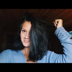 Purple button up crop thin sweater